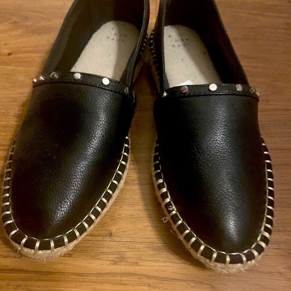 Black espadrilles shoes women size8